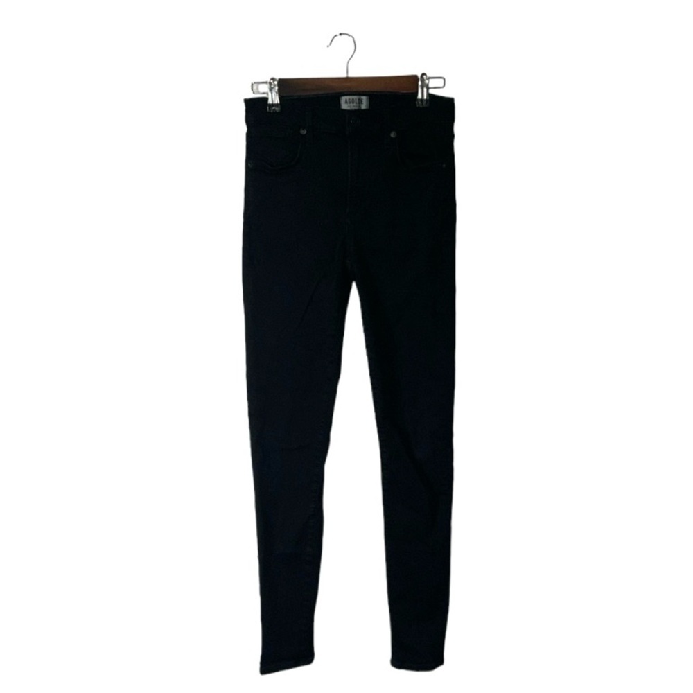 Agolde Black Skinny Jeans High Rise High Waisted Casual Work Office Size 28